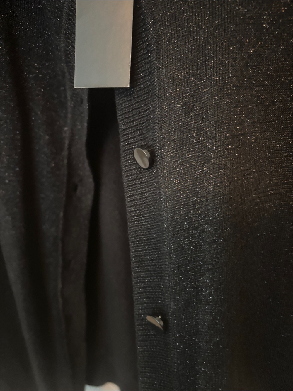 Talbots Black Lightweight Buttoned Shimmering Cardigan 2X